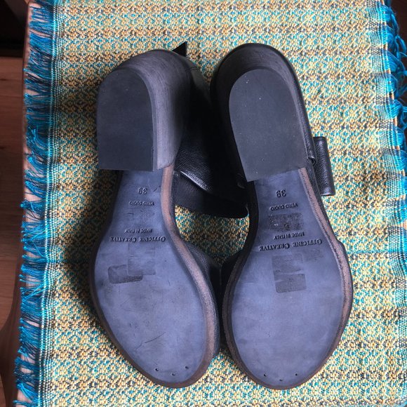 Officine Creative Chealse Black Leather Sandals 39 Handmade in Italy - Picture 3 of 3